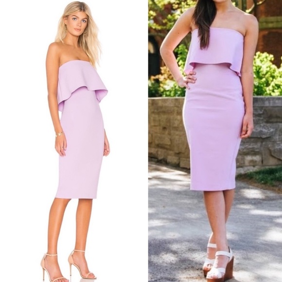 LIKELY | NEW WITH TAGS! Lilac Driggs Strapless Midi Dress Sz: 4! - Picture 2 of 7